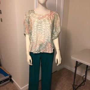 Eri+ Ali Colorful Batwing Top